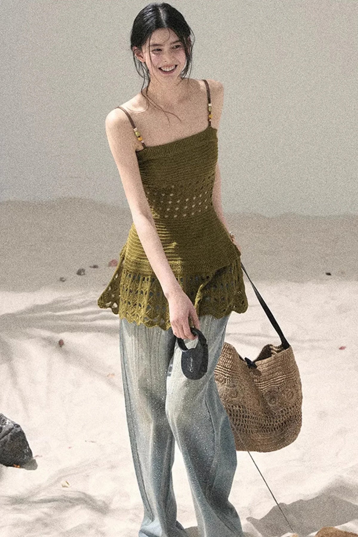 Knitted Hollow-Out Summer Top