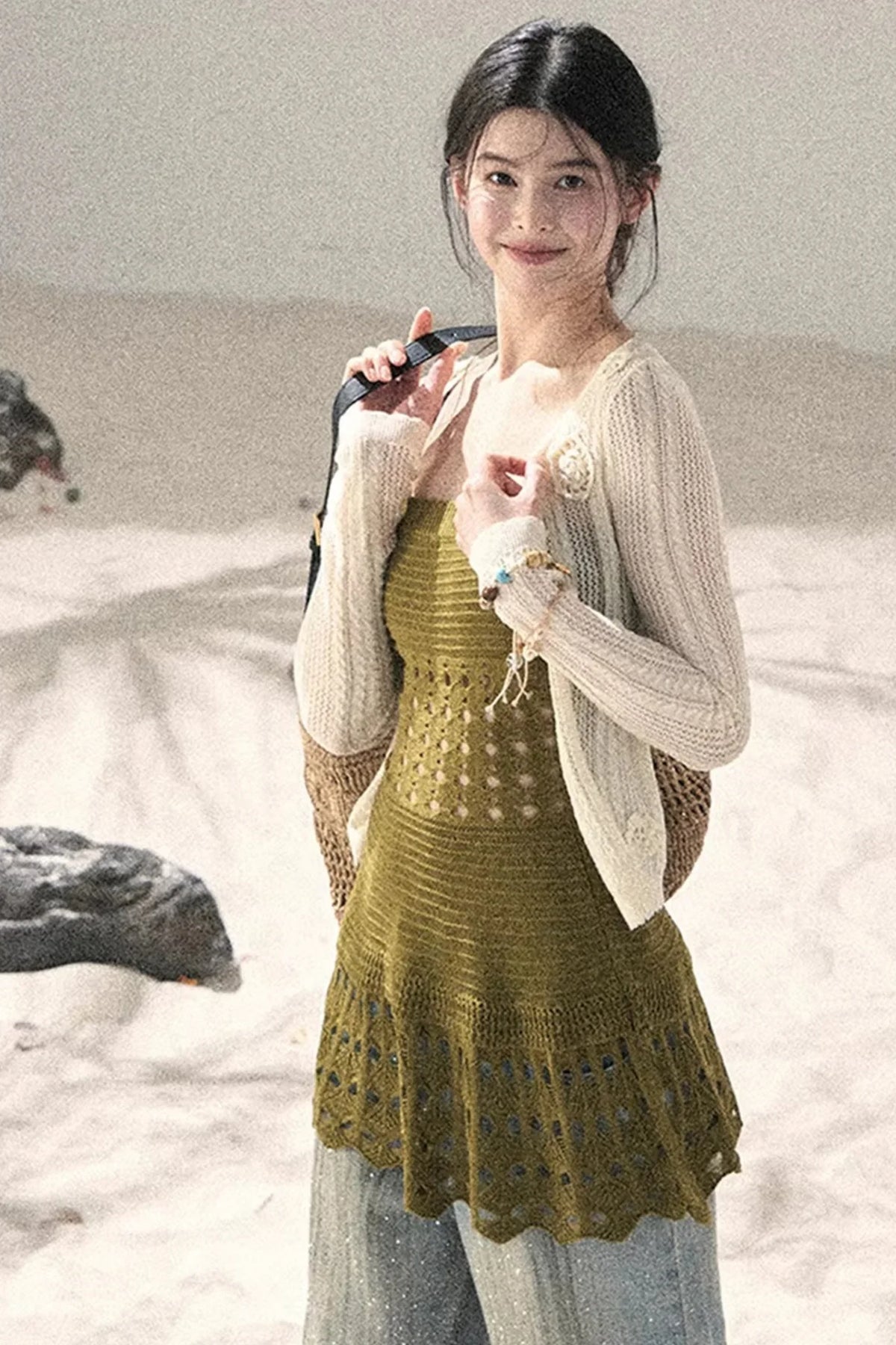 Knitted Hollow-Out Summer Top