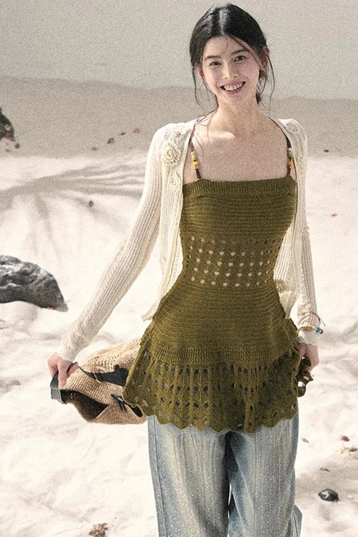 Knitted Hollow-Out Summer Top