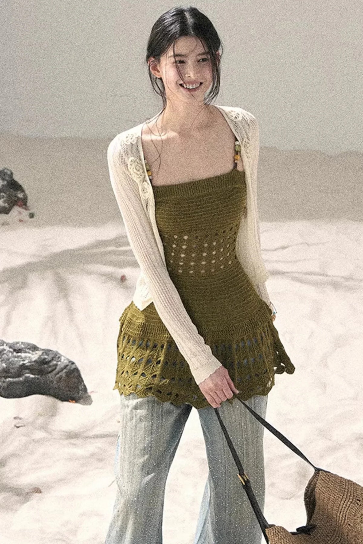 Knitted Hollow-Out Summer Top
