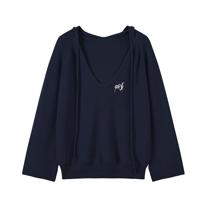Knitted Hooded Jacket Set-Up