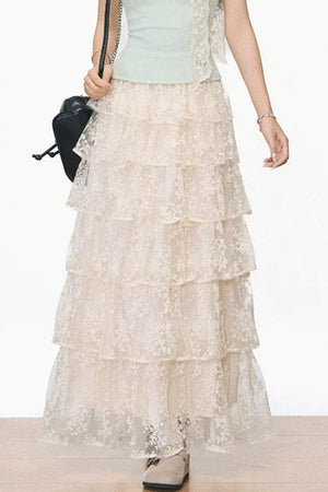 Knitted Lace Top and Skirt Set-Up