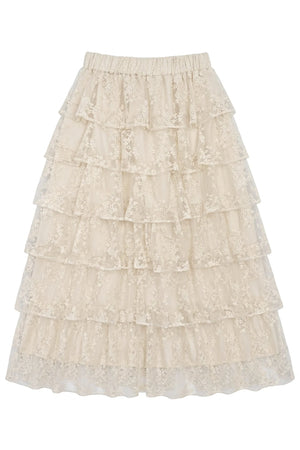 Knitted Lace Top and Skirt Set-Up