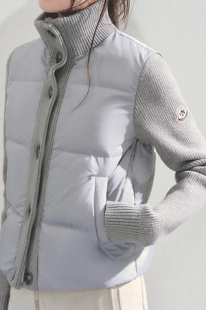 Knitted Patchwork Down Jacket
