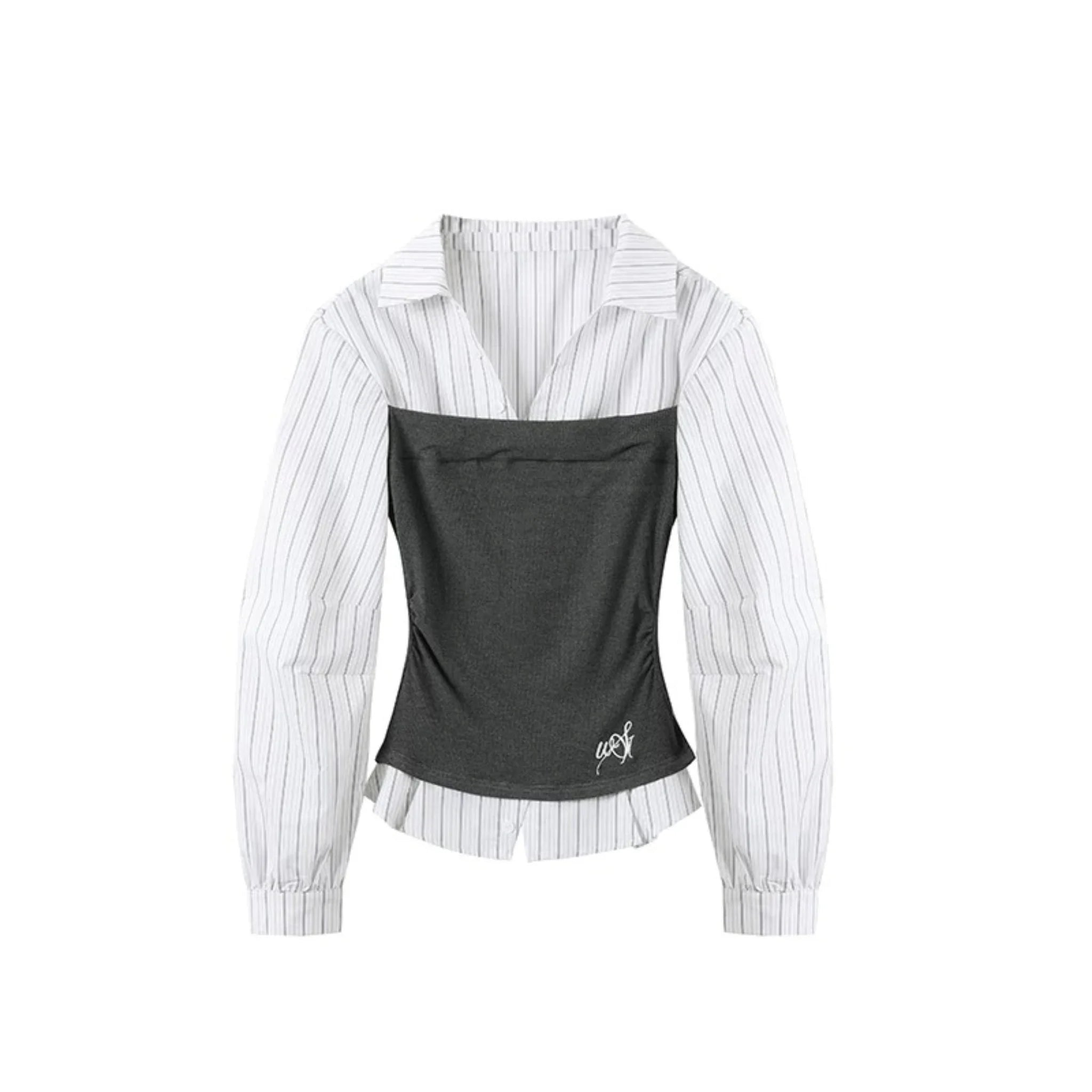 Knitted Patchwork Striped Set-Up