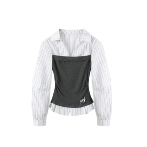 Knitted Patchwork Striped Set-Up