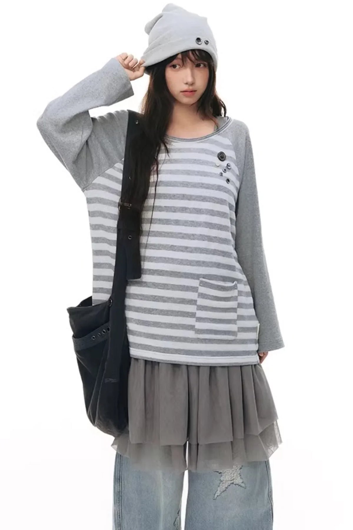 Knitted Patchwork Vest Dress