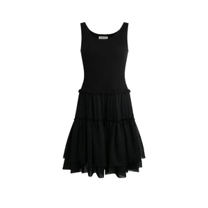Knitted Patchwork Vest Dress