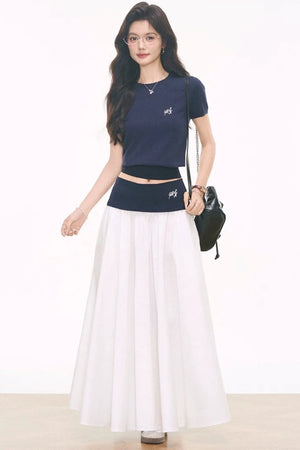 Knitted Ribbed Skirt Set-Up