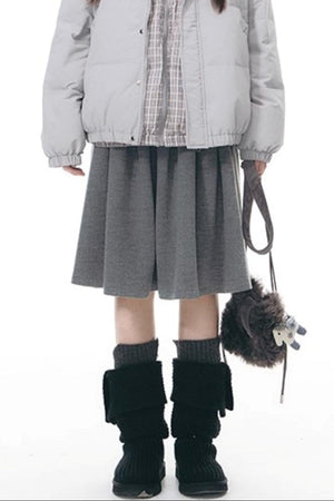 Knitted Scarf Collar Jacket Set-Up