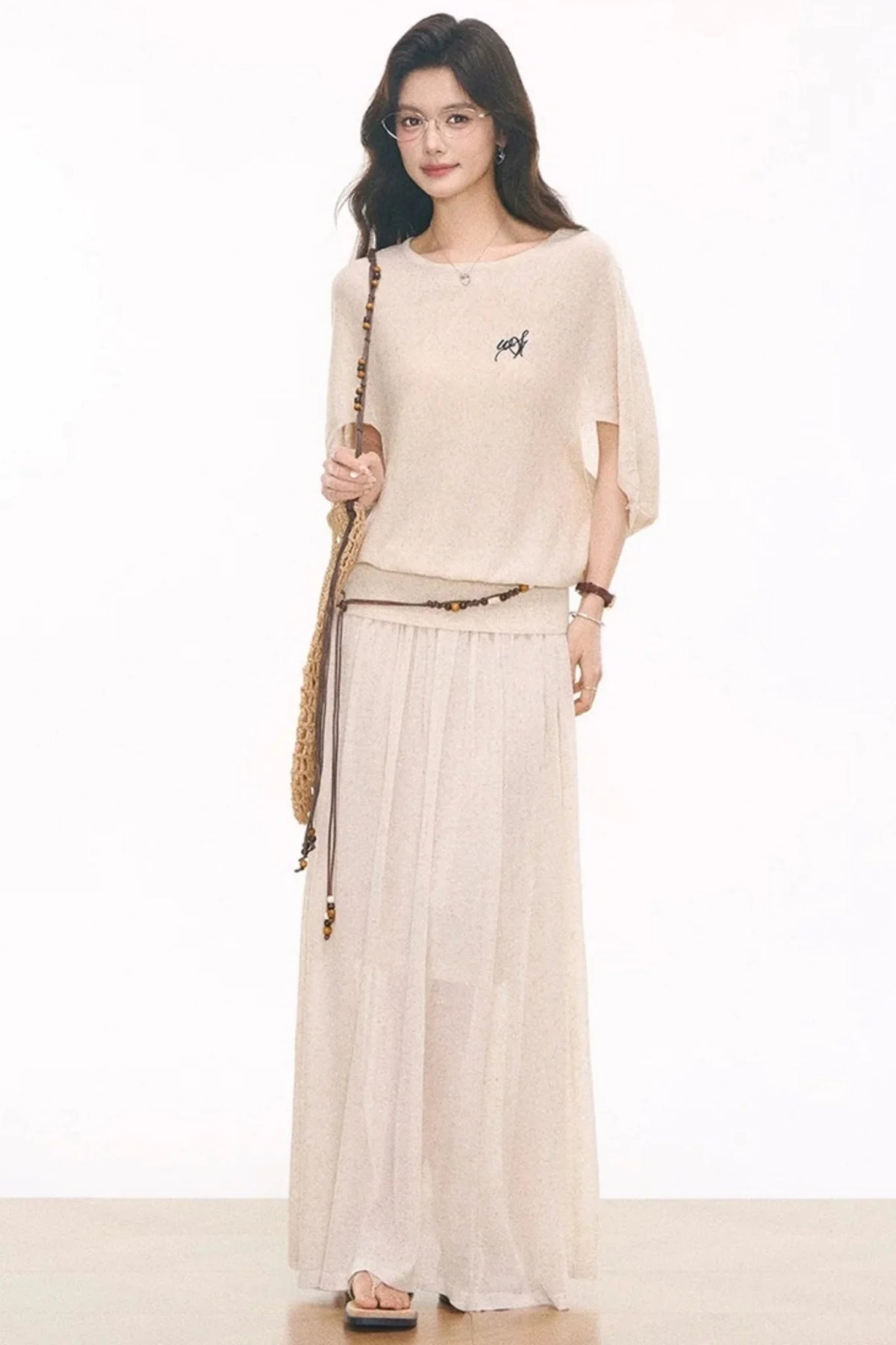 Knitted Top Skirt Chain Set-Up