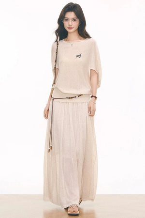Knitted Top Skirt Chain Set-Up