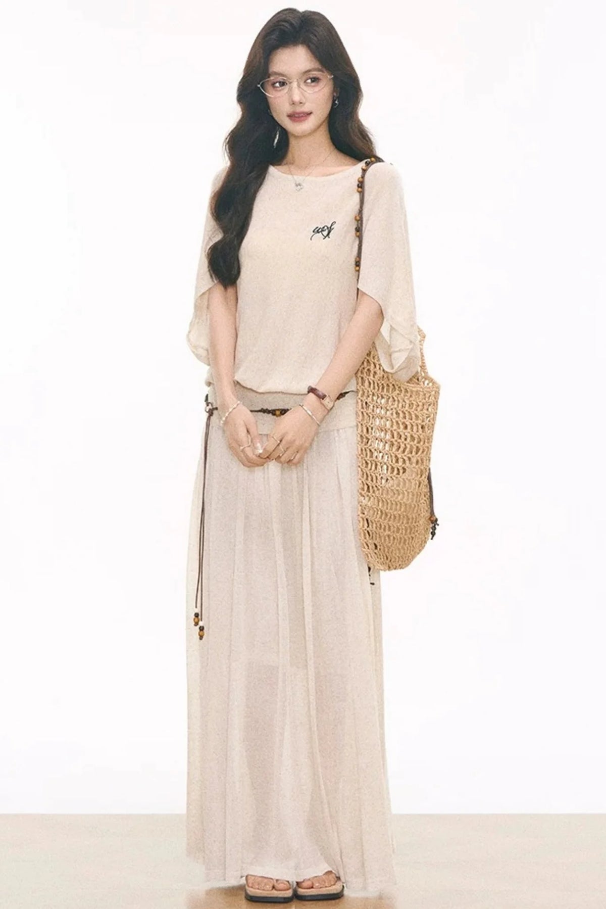 Knitted Top Skirt Chain Set-Up