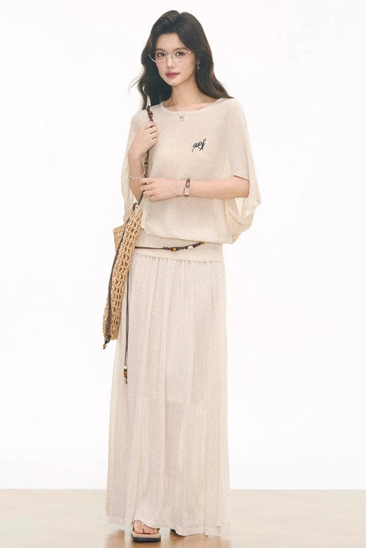 Knitted Top Skirt Chain Set-Up