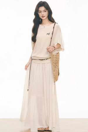 Knitted Top Skirt Chain Set-Up