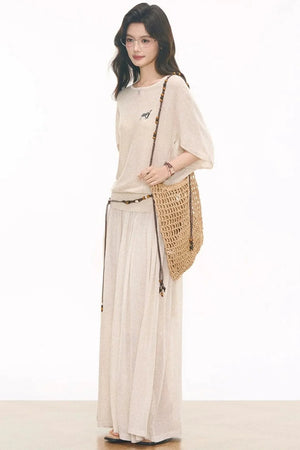 Knitted Top Skirt Chain Set-Up