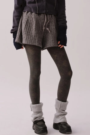Knitted Twist Winter Skirt Pants