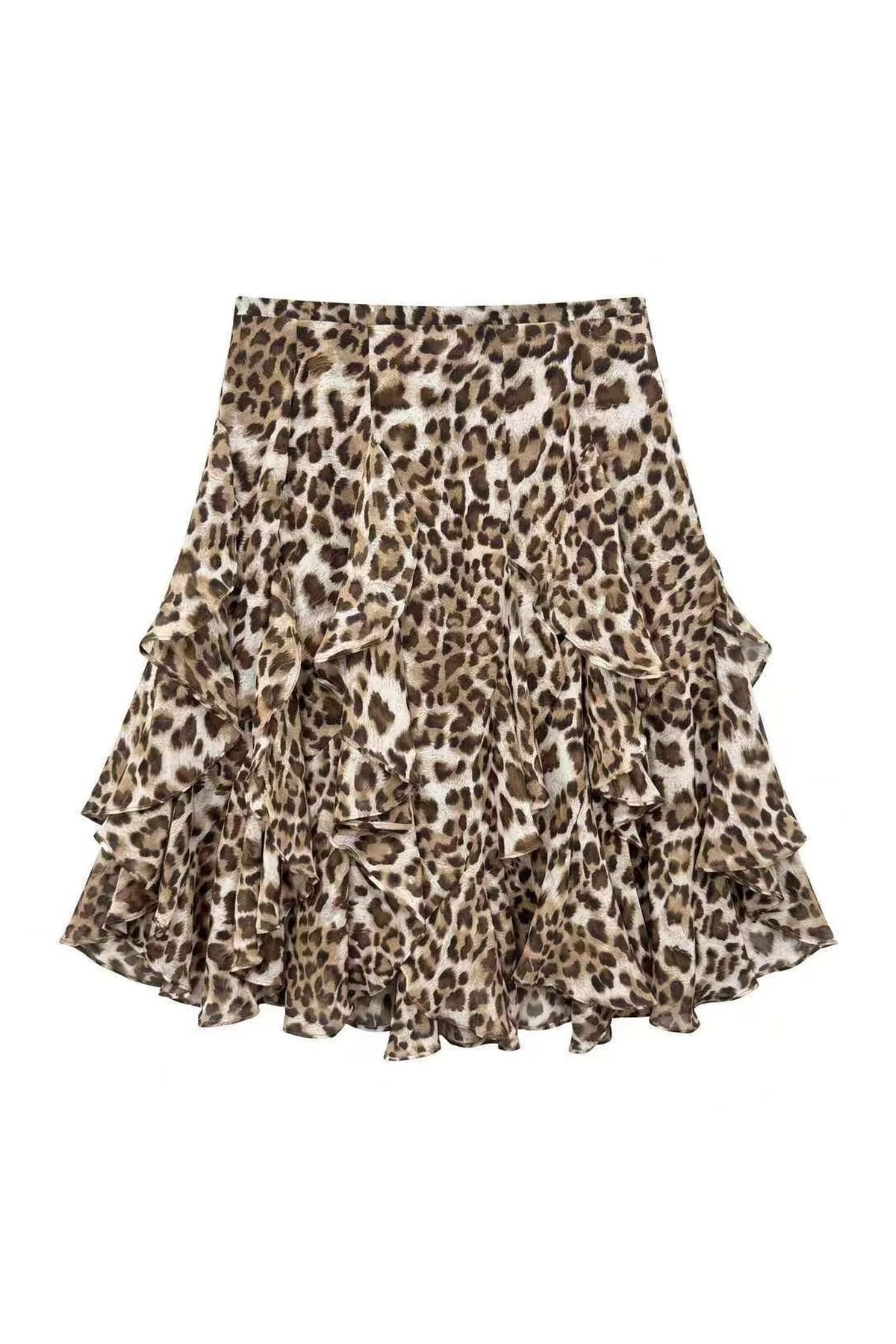 Knitted Vest and Leopard Skirt Set-Up