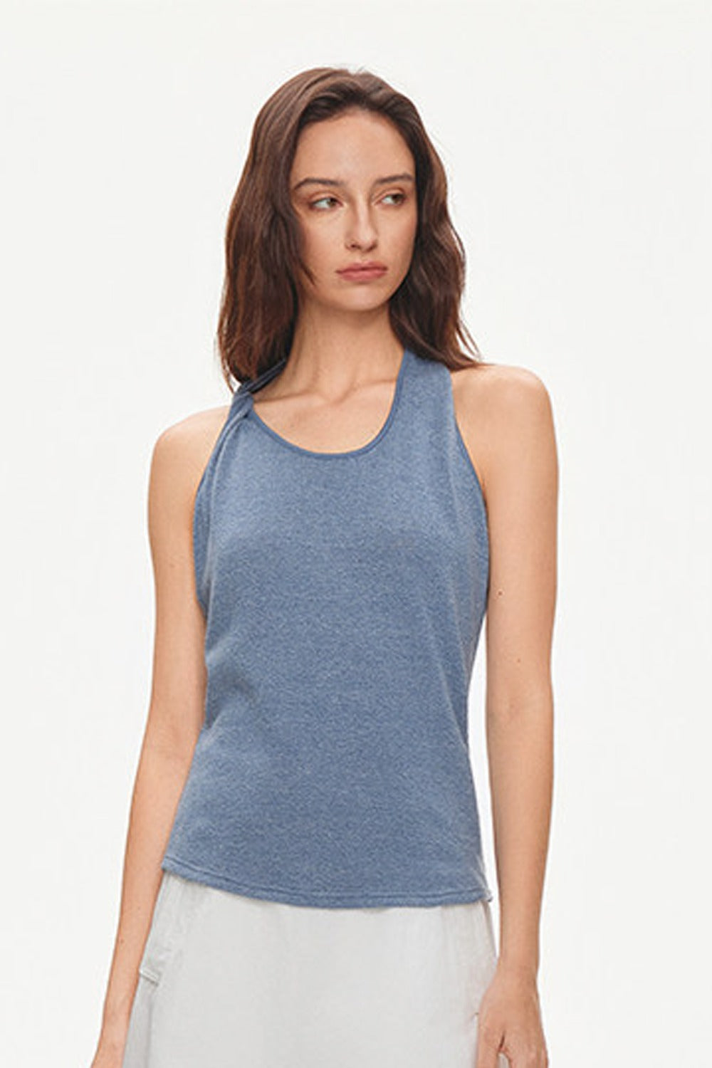 Knotted Halter Knit Top
