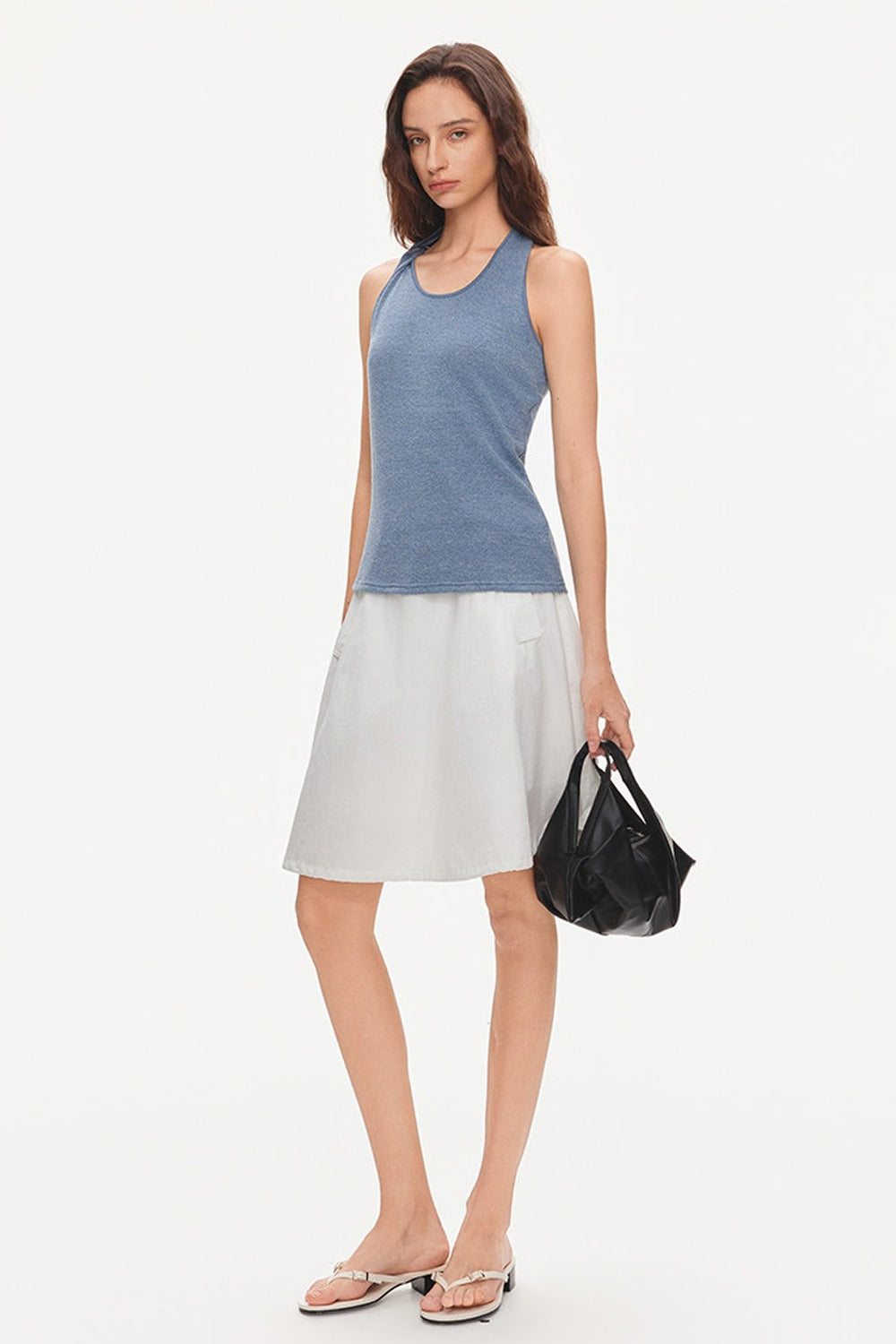 Knotted Halter Knit Top