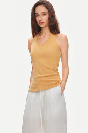 Knotted Halter Knit Top