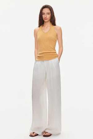 Knotted Halter Knit Top