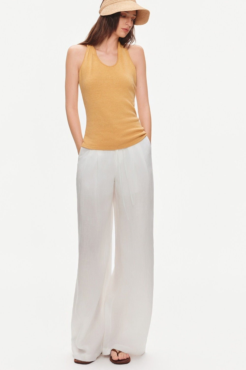 Knotted Halter Knit Top