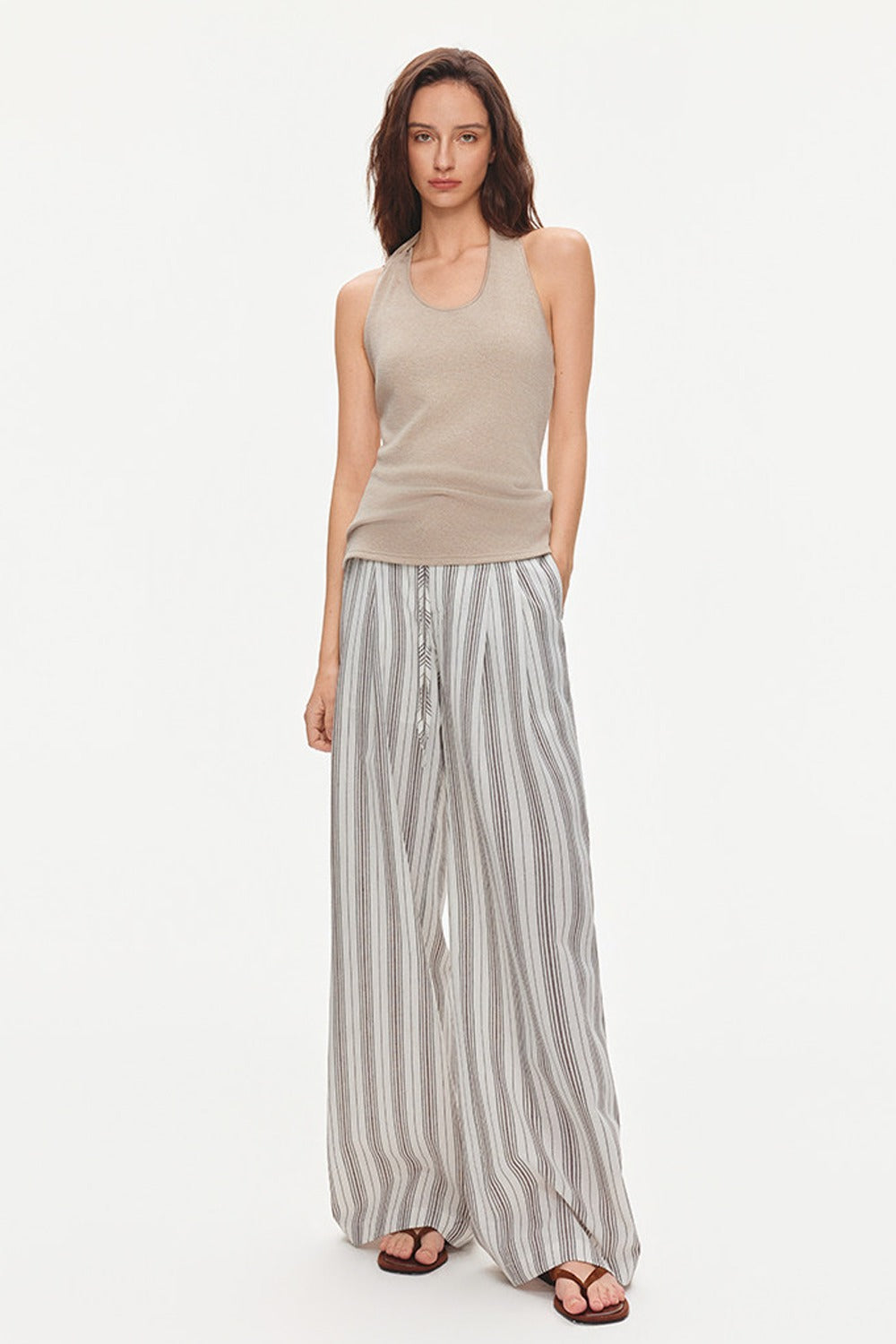 Knotted Halter Knit Top
