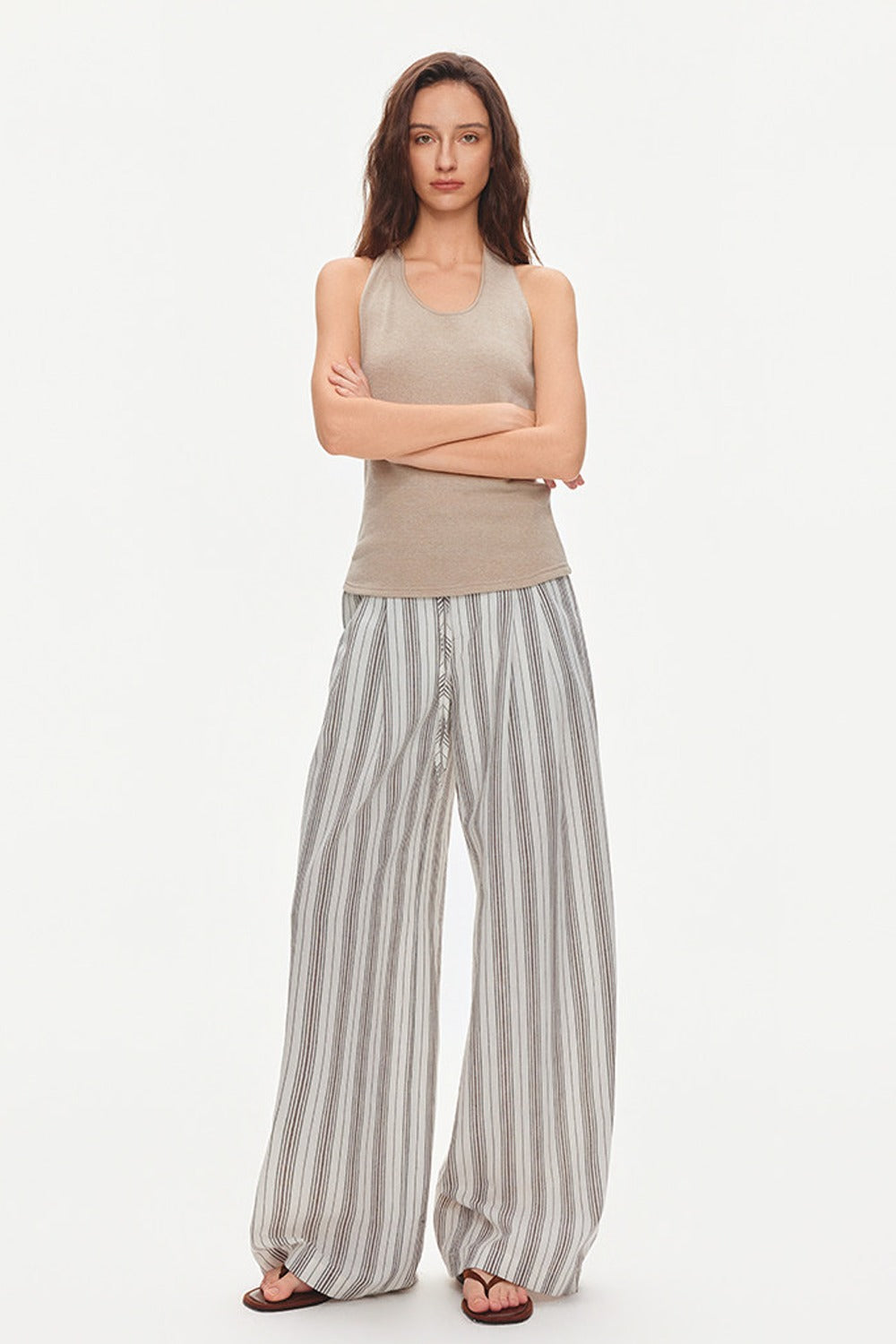 Knotted Halter Knit Top