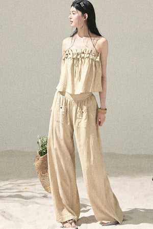 Korean Casual Camisole & Pants Set-Up
