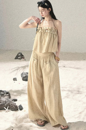 Korean Casual Camisole & Pants Set-Up
