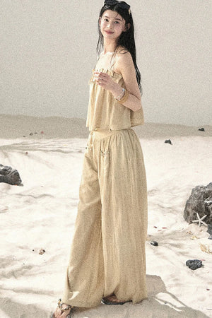 Korean Casual Camisole & Pants Set-Up