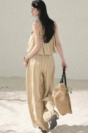 Korean Casual Camisole & Pants Set-Up