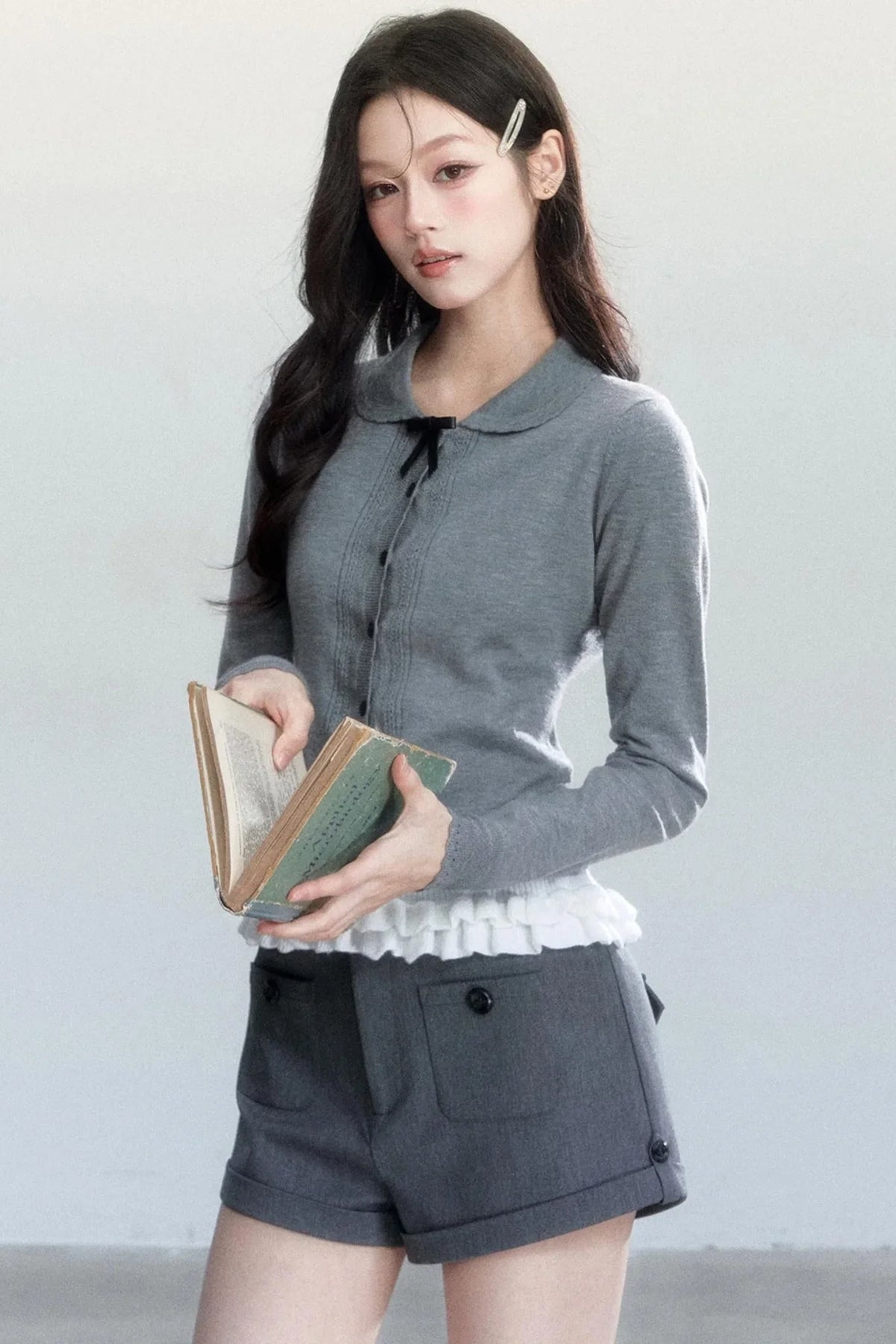 Korean Knit Cardigan Set-Up