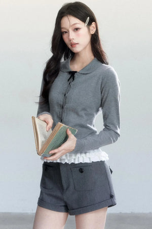 Korean Knit Cardigan Set-Up