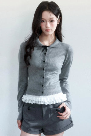 Korean Knit Cardigan Set-Up