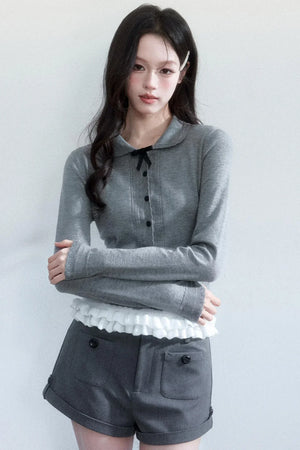 Korean Knit Cardigan Set-Up