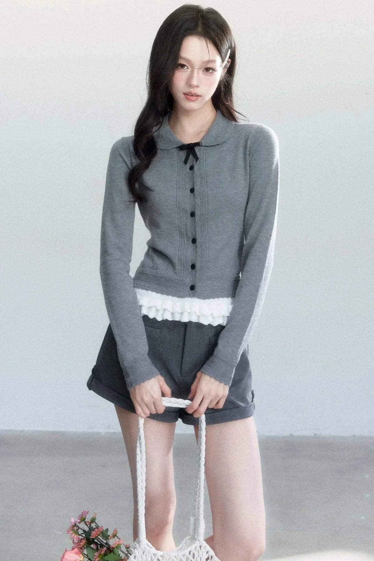 Korean Knit Cardigan Set-Up