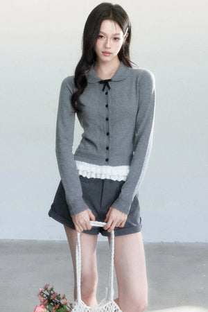Korean Knit Cardigan Set-Up