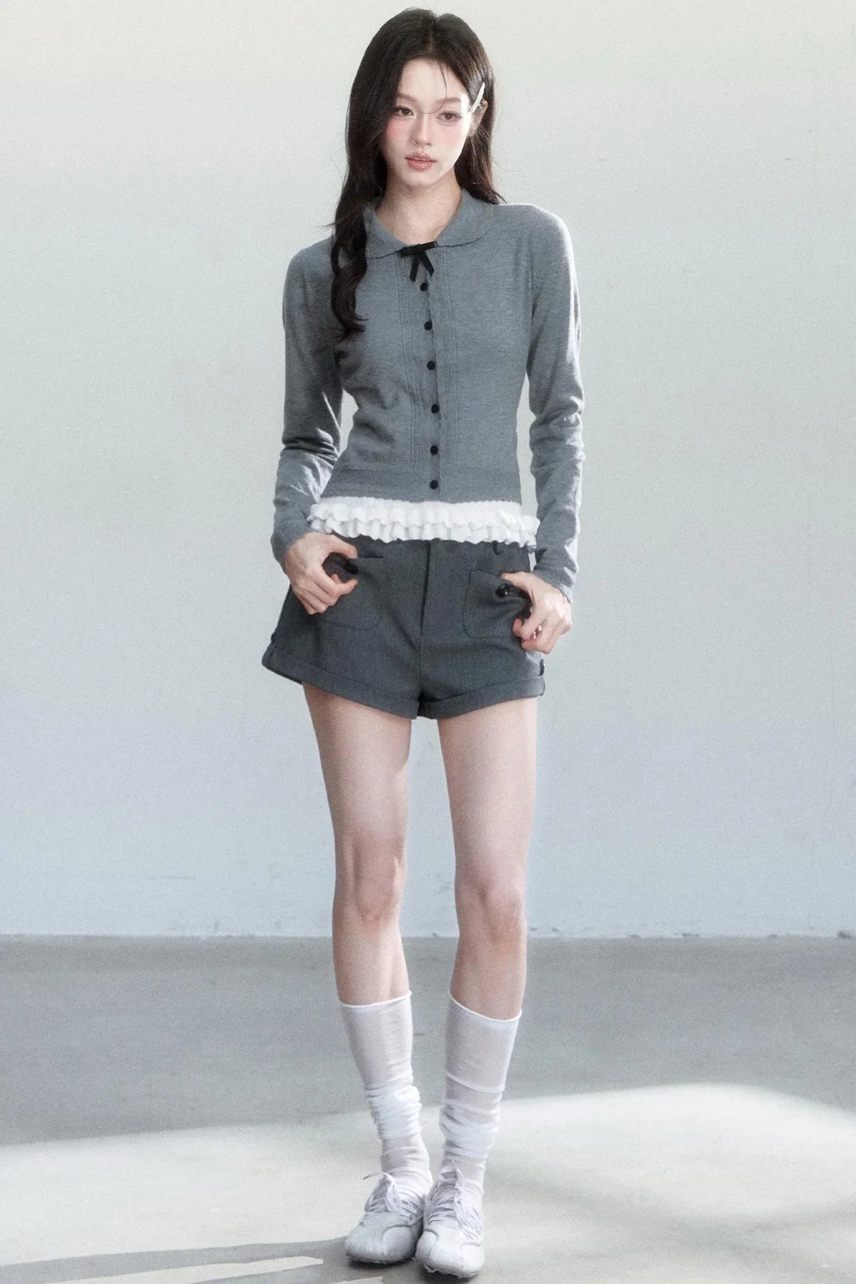 Korean Knit Cardigan Set-Up
