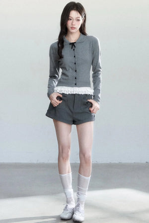 Korean Knit Cardigan Set-Up
