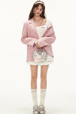 Korean Lace Oversized Jacket