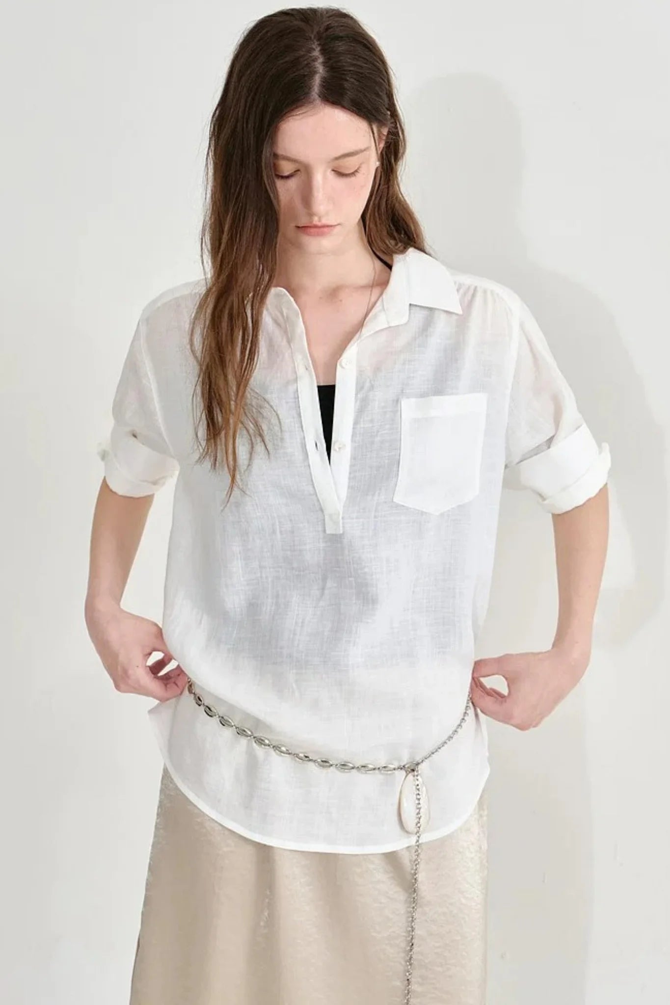 Korean Lapel Blouse