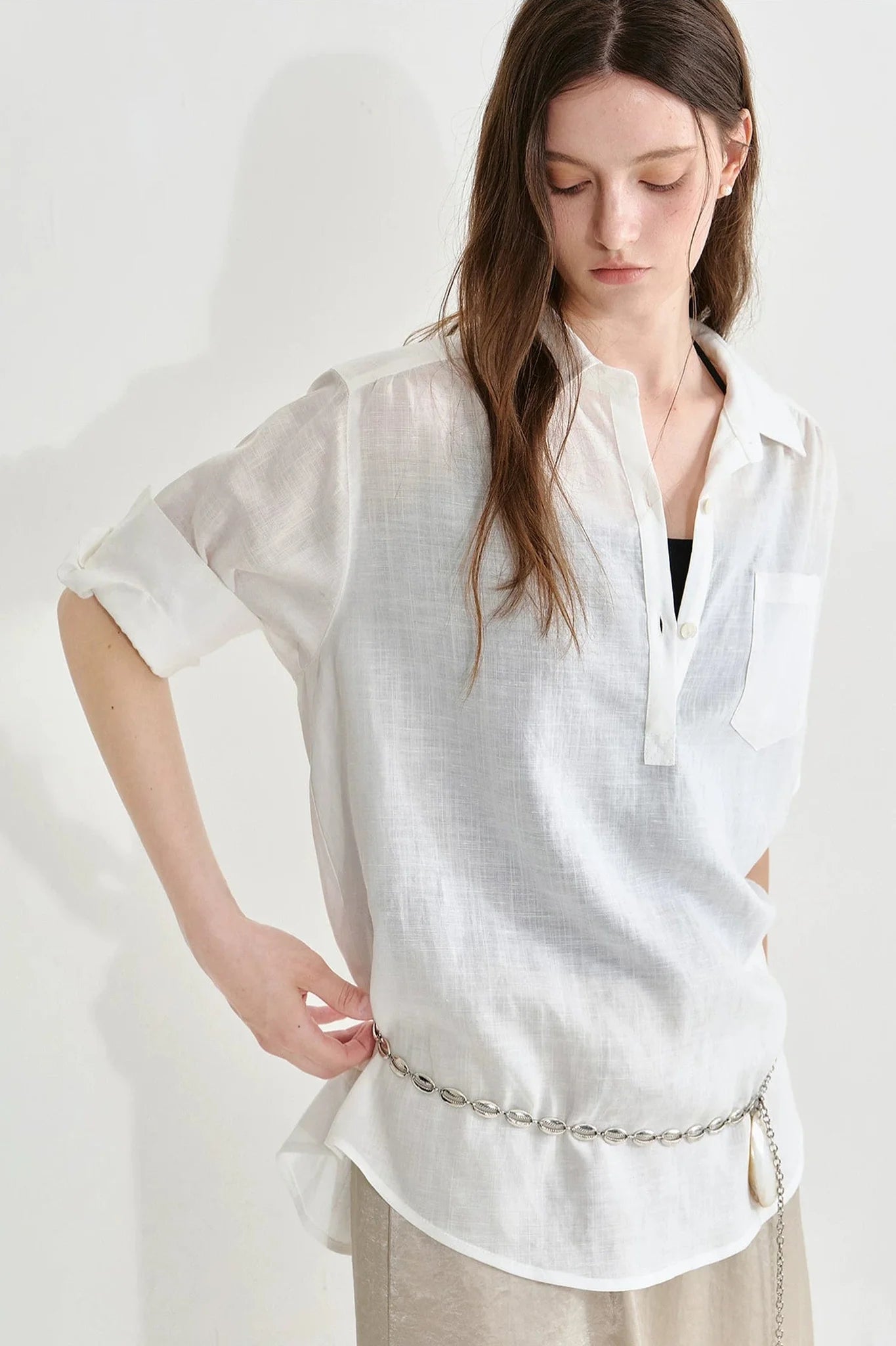Korean Lapel Blouse