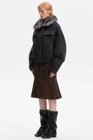 Korean Leopard Fishtail Skirt