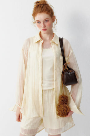 Korean Lightweight Summer Blouse Set-Up