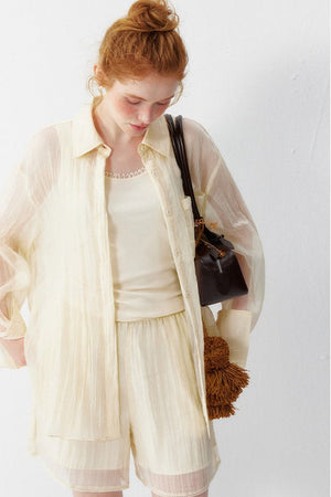 Korean Lightweight Summer Blouse Set-Up