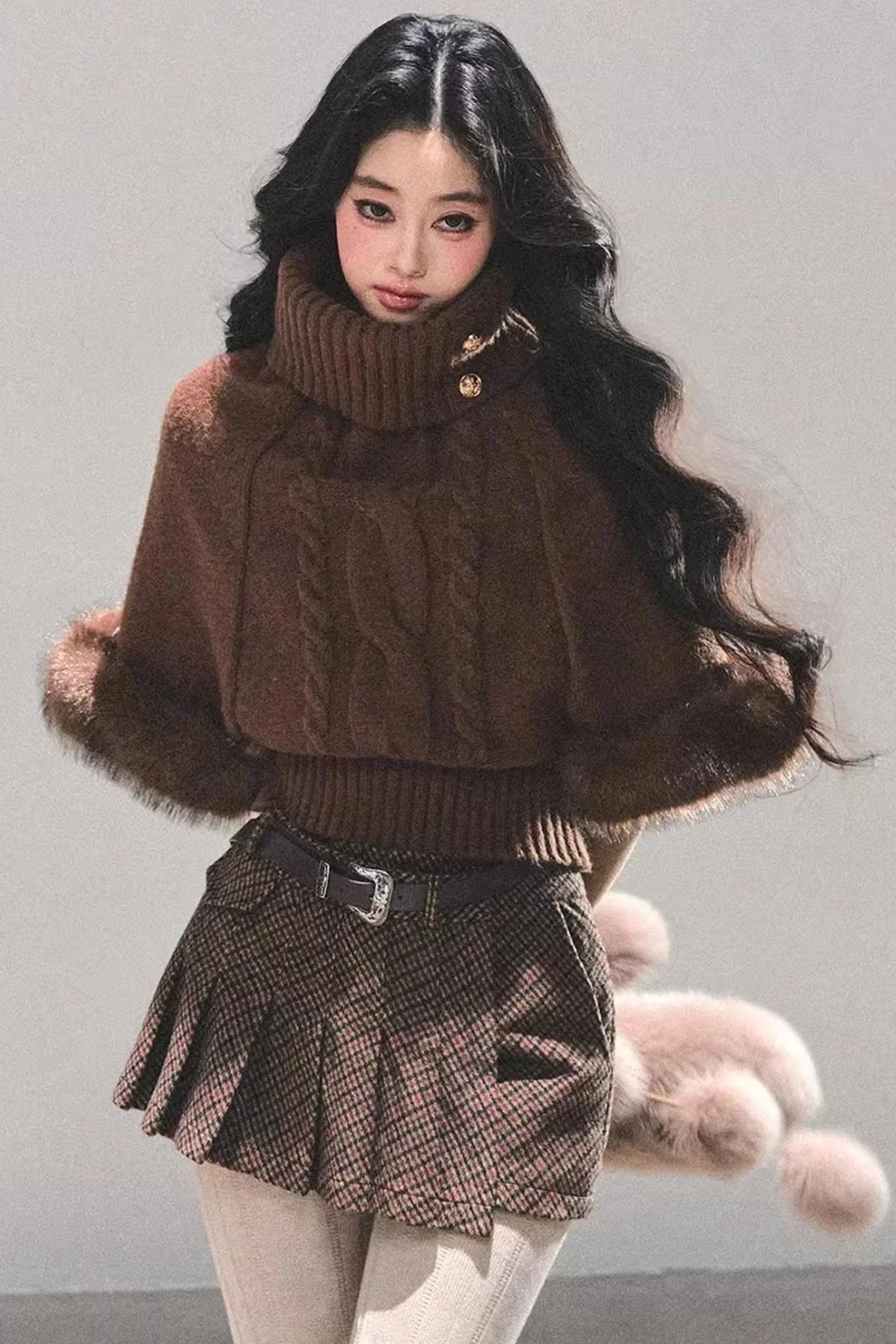 Korean Mohair Turtleneck Sweater