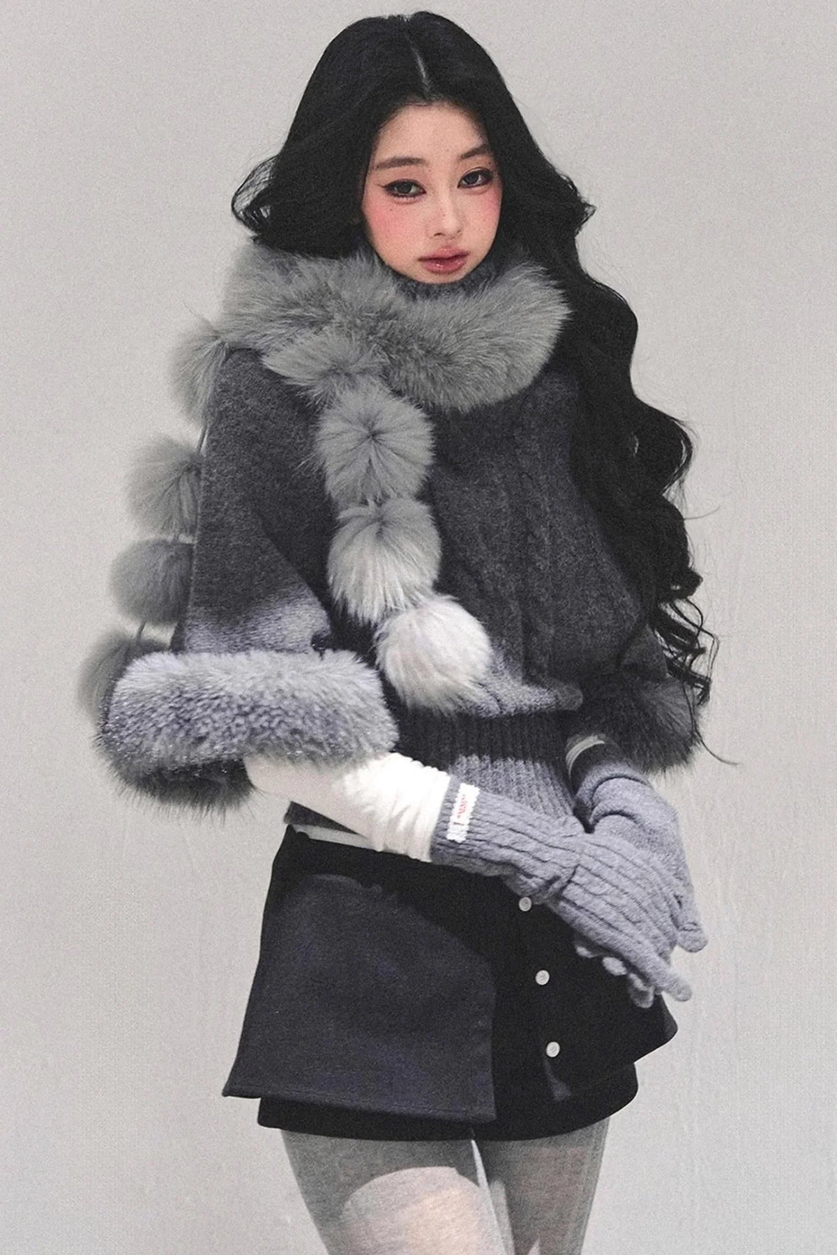 Korean Mohair Turtleneck Sweater