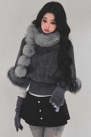 Korean Mohair Turtleneck Sweater